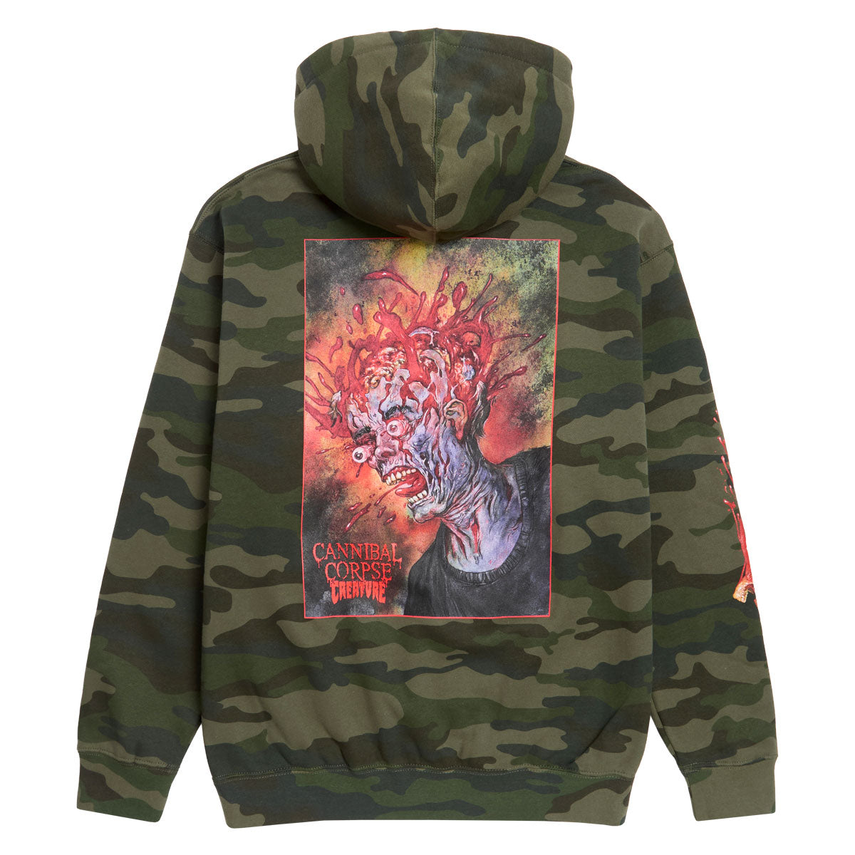 Creature x Cannibal Corpse Hoodie - Forest Camo image 1