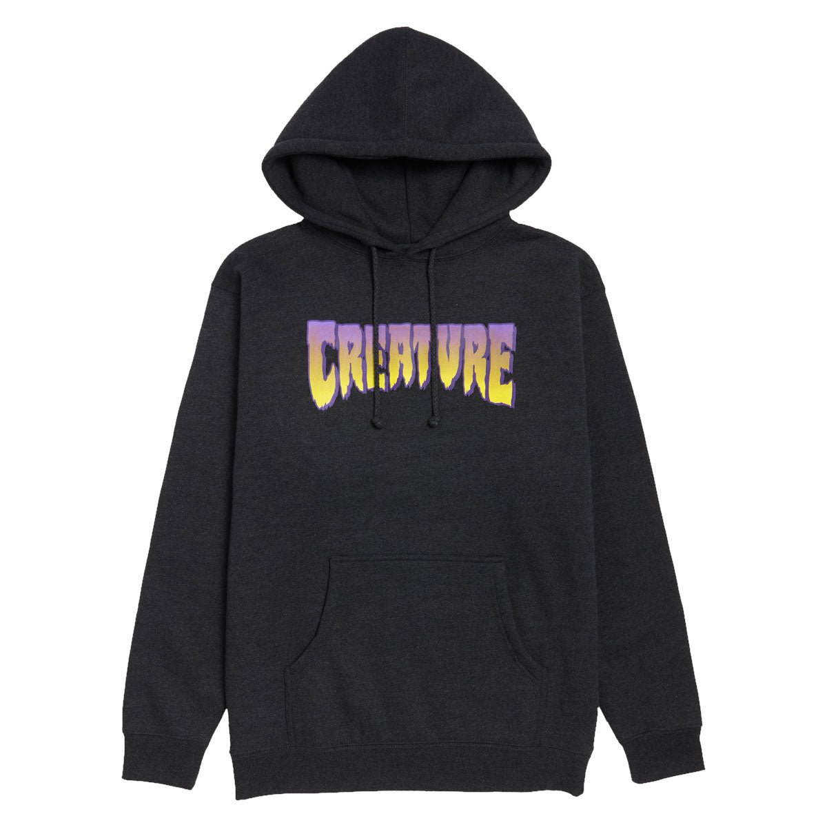 Creature Logo Hoodie - Charcoal Heather/Purple image 1