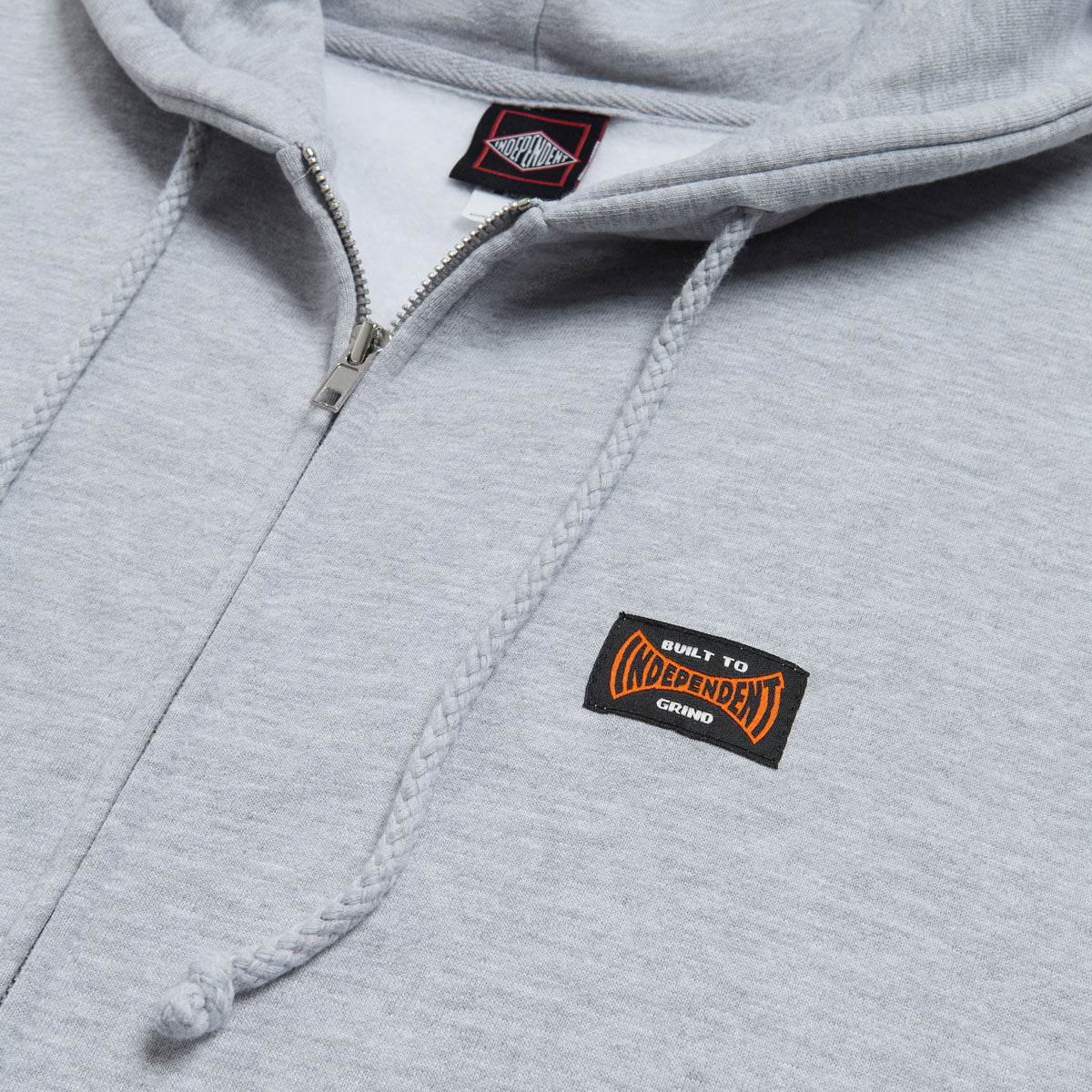 Independent Built To Grind Span Zip Hoodie - Grey Heather image 3