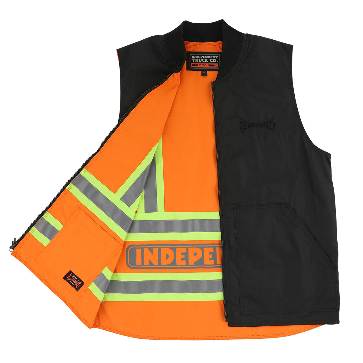 Independent BTG Reversible Work Vest - Black/Orange image 2