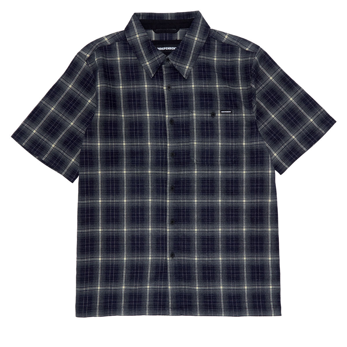 Independent Belmont Short Sleeve Flannel Shirt - Navy/White image 1
