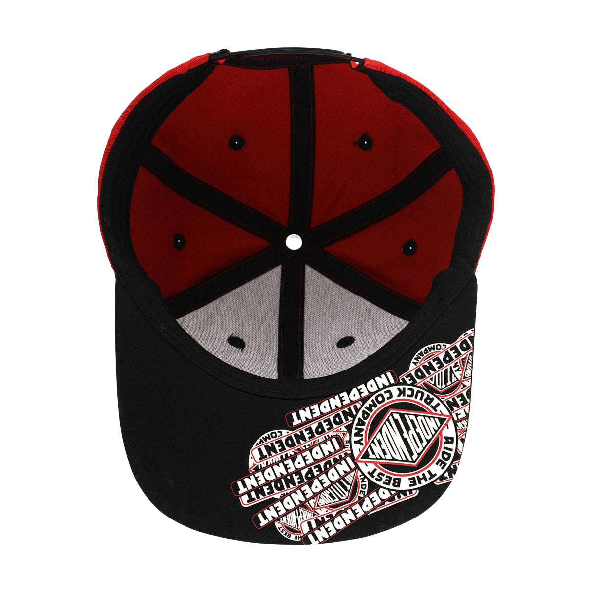 Independent Sticker Slap Snapback Hat - Maroon/Black image 4