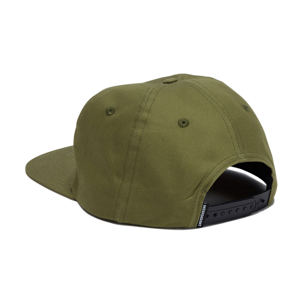 Independent Bar Logo Snapback Hat - Army Green image 2