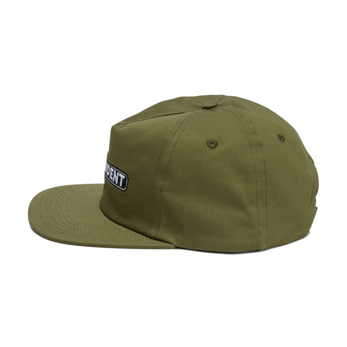 Independent Bar Logo Snapback Hat - Army Green image 3