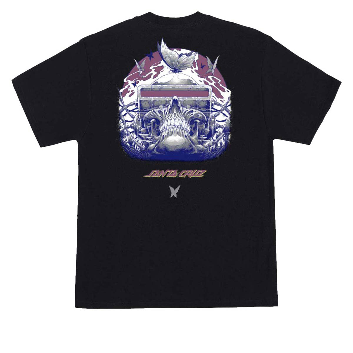 Santa Cruz Wooten Cyber Skull T-Shirt - Black image 1