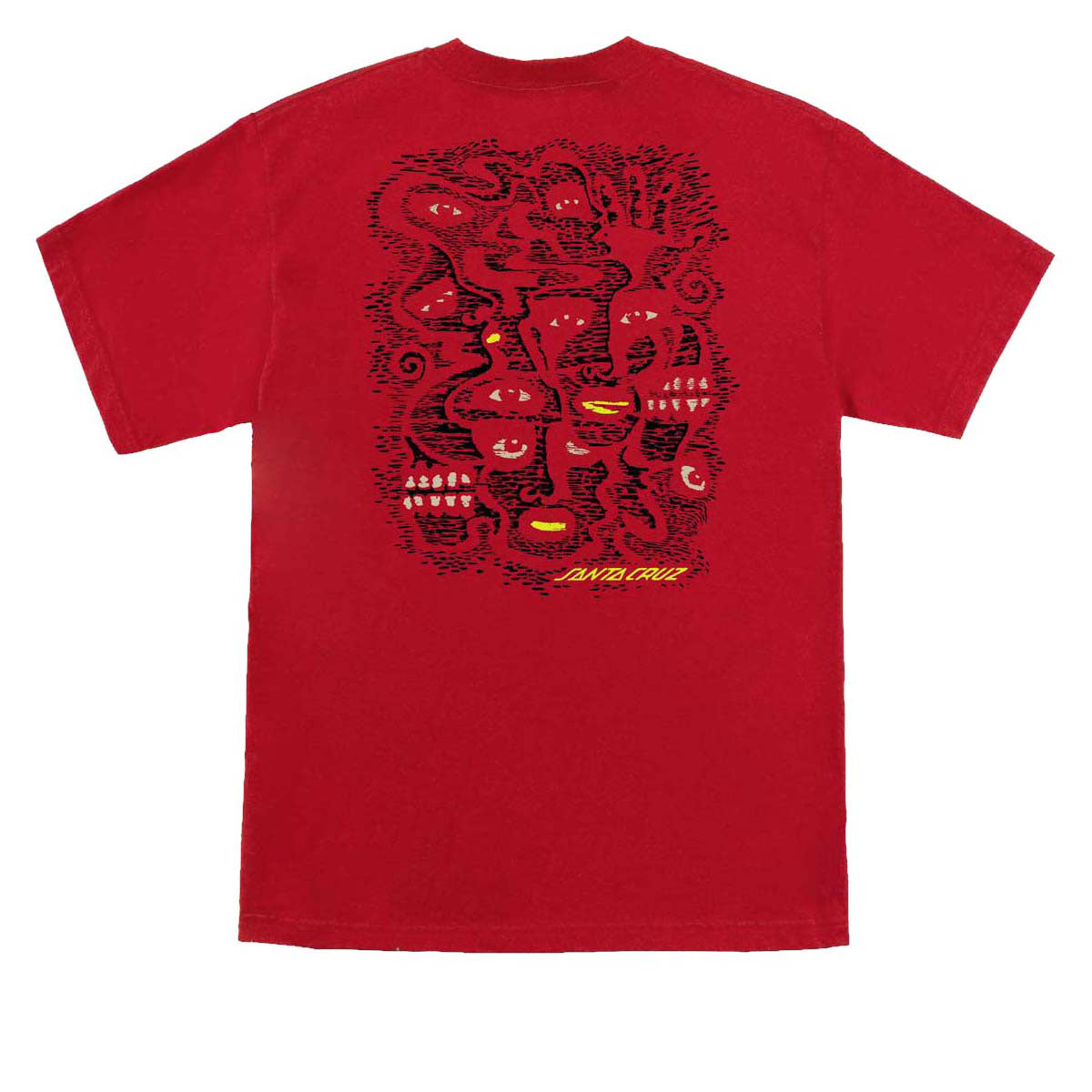Santa Cruz Wood Cut T-Shirt - Red image 1