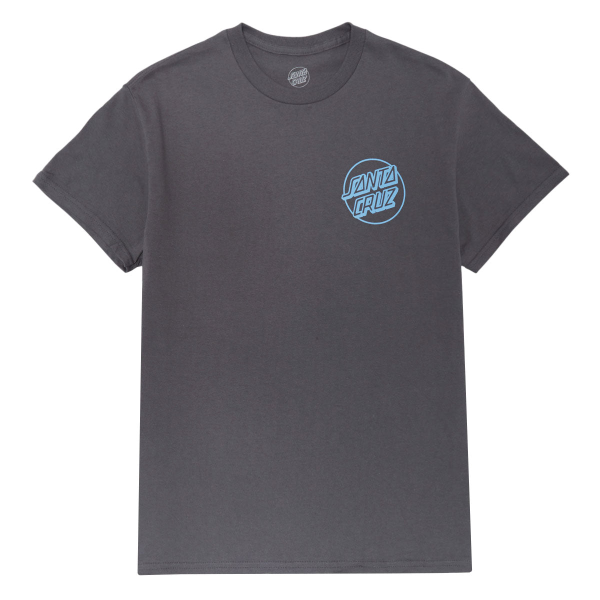 Santa Cruz Opus Dot T-Shirt - Charcoal/Sky Blue image 2
