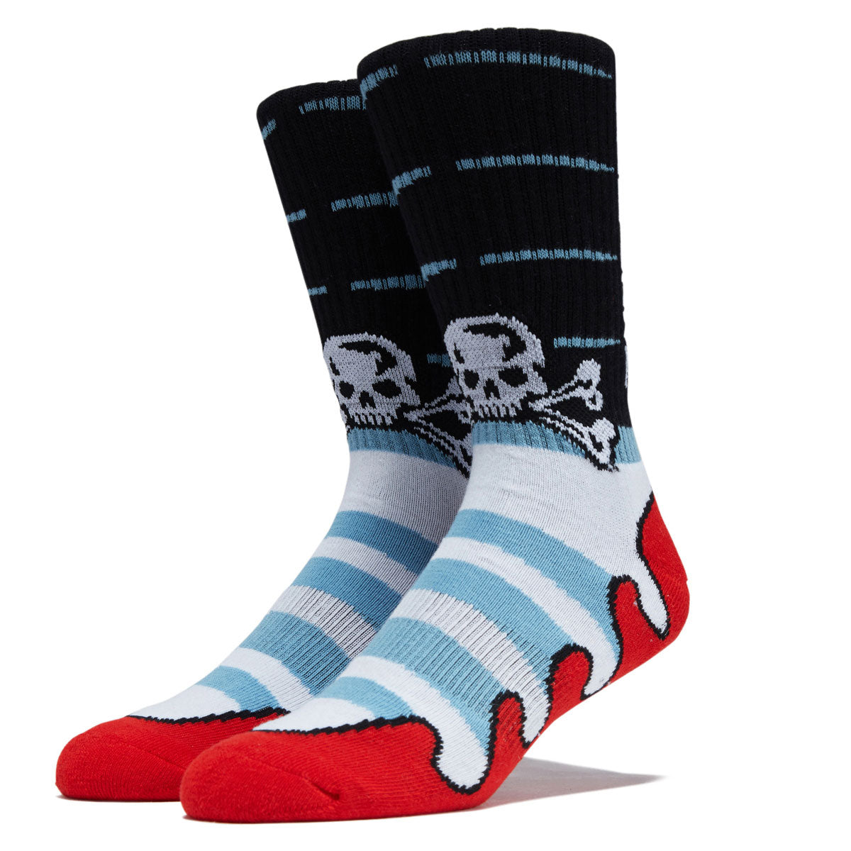 Santa Cruz Meek Slasher Sword Crew Socks - Black/White/Red image 1