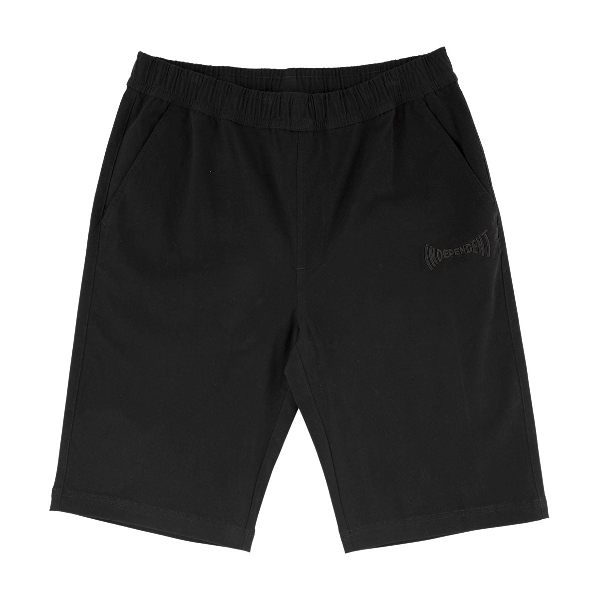 Independent Span Elastic Waist Shorts - Black/Black image 1