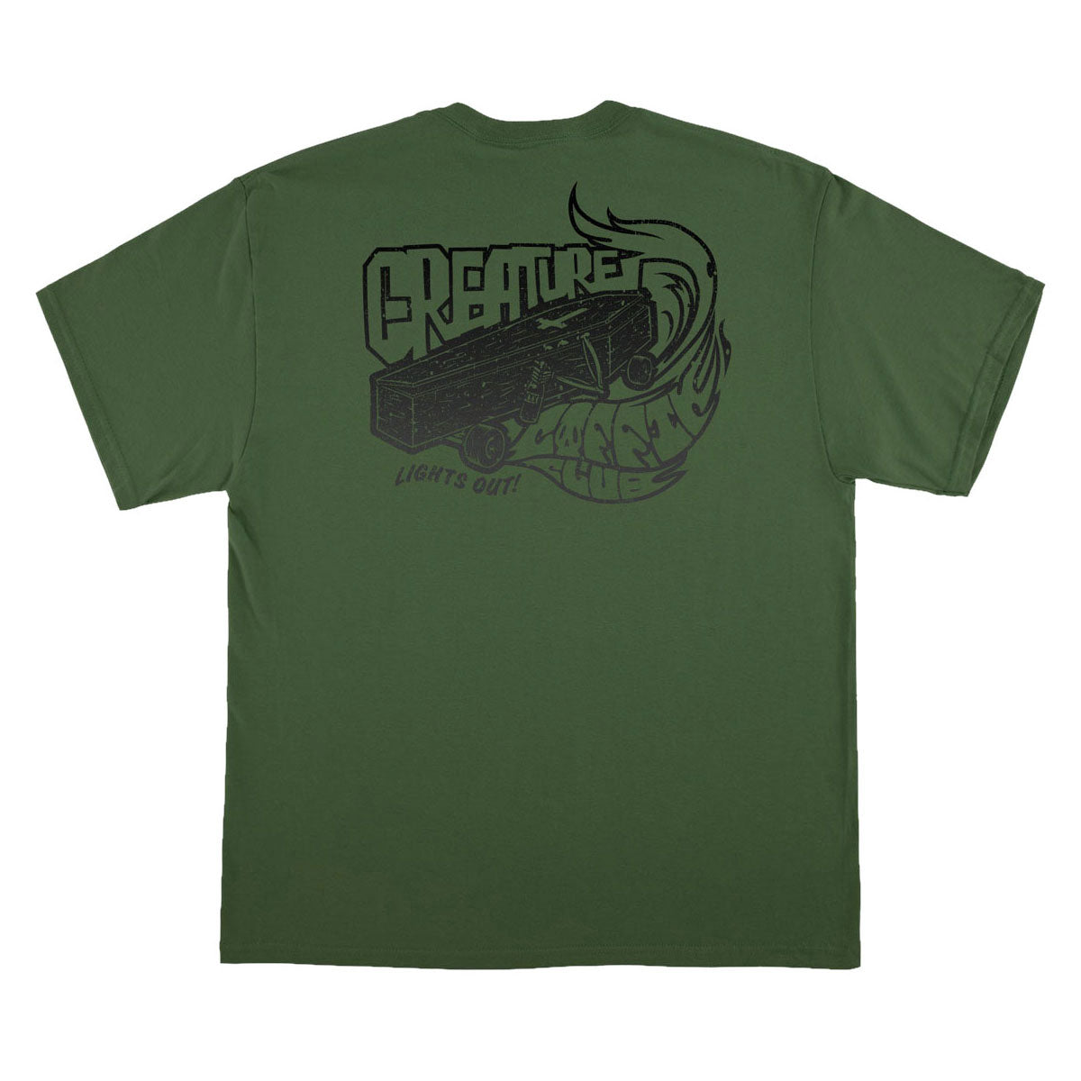 Creature Coffin Club Relic T-Shirt - Military Green image 1