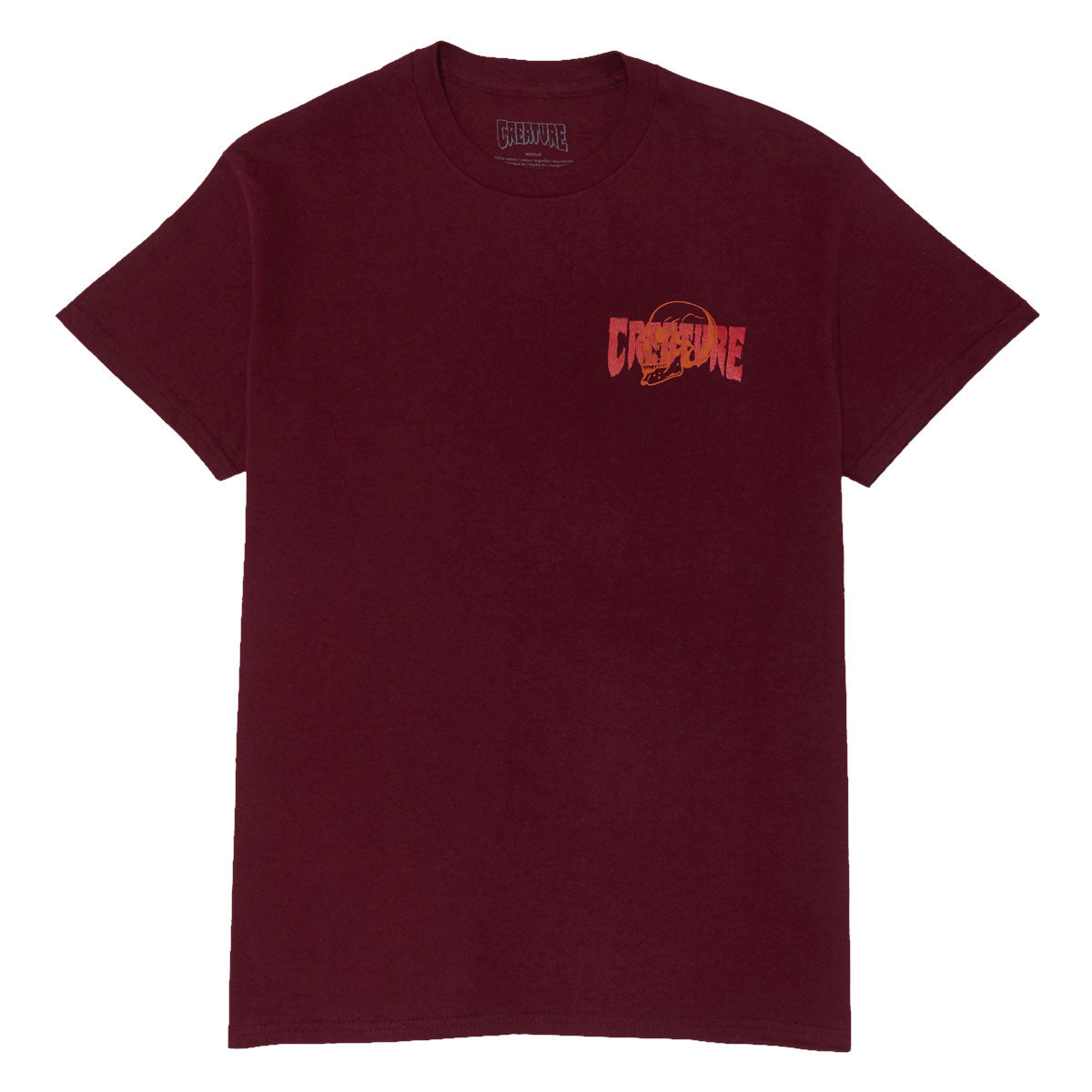Creature Spiral Skull T-Shirt - Maroon image 2