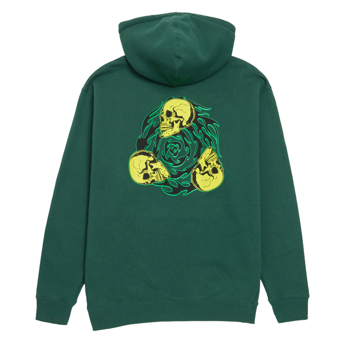 Creature Spiral Skull Hoodie - Dark Green image 1