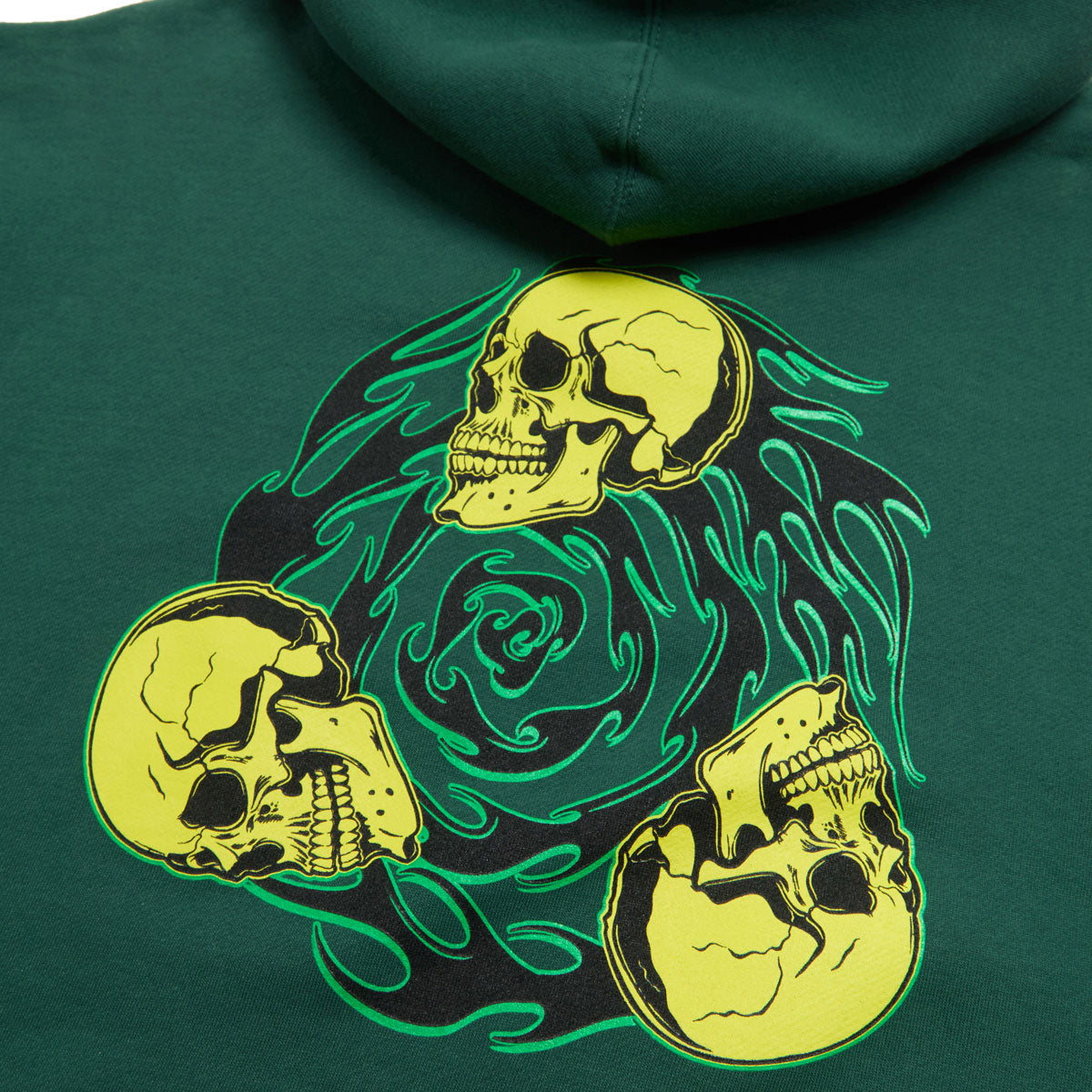 Creature Spiral Skull Hoodie - Dark Green image 4