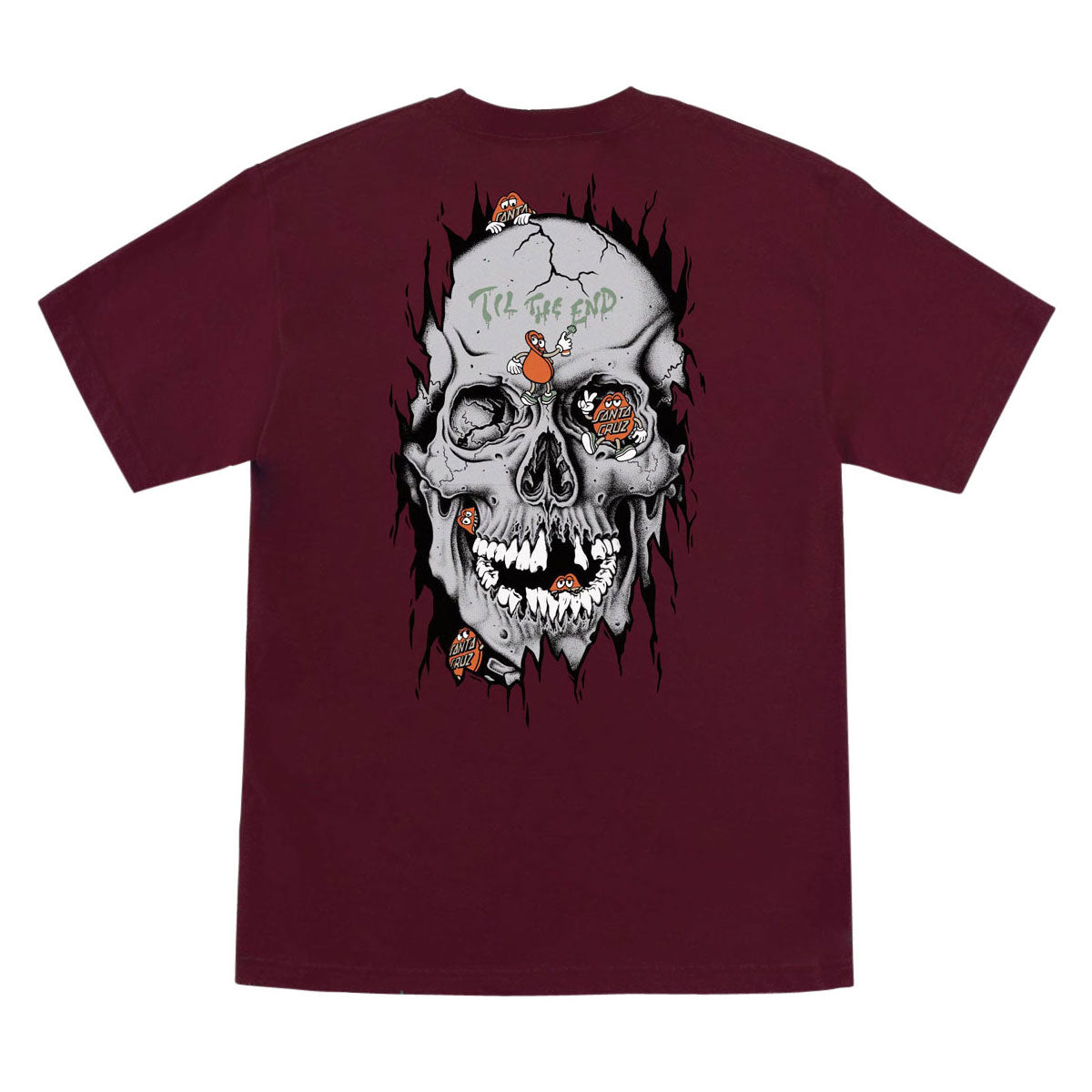 Santa Cruz Dot Dudes T-Shirt - Maroon image 1