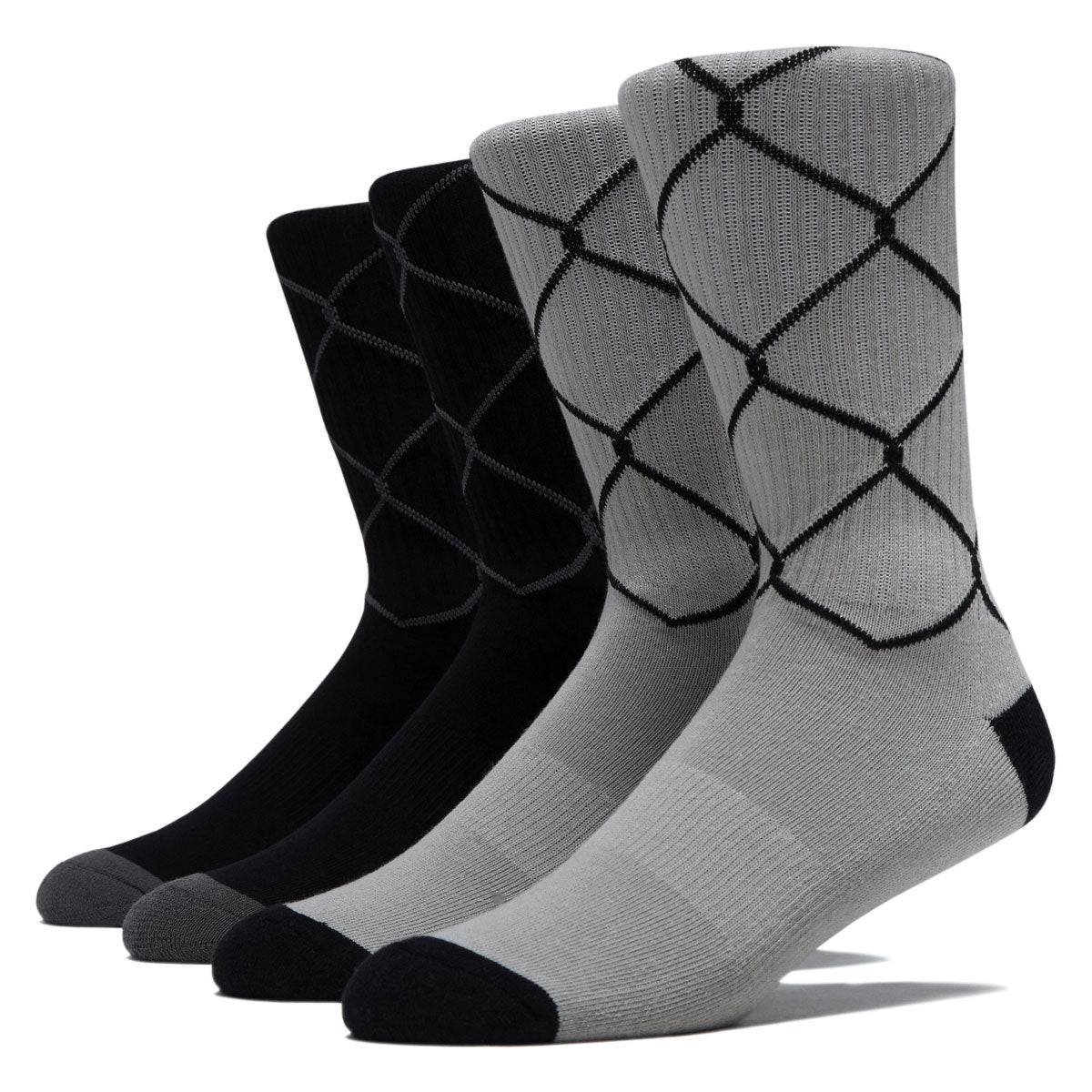 Santa Cruz Spot Chain Crew 2 Pack Of Socks - Black/Grey Multi image 1