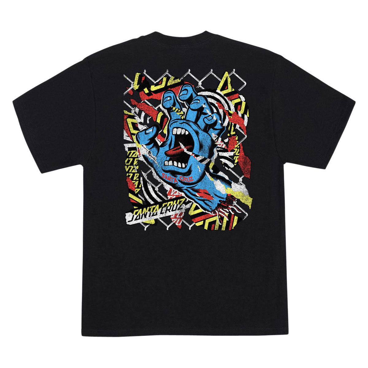 Santa Cruz Damaged Hand T-Shirt - Black image 1