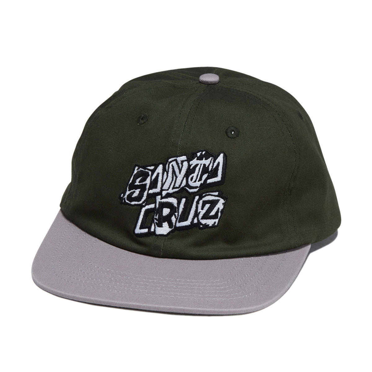 Santa Cruz Pay Off Stack Strip Snapback Hat - Forest/Grey image 1