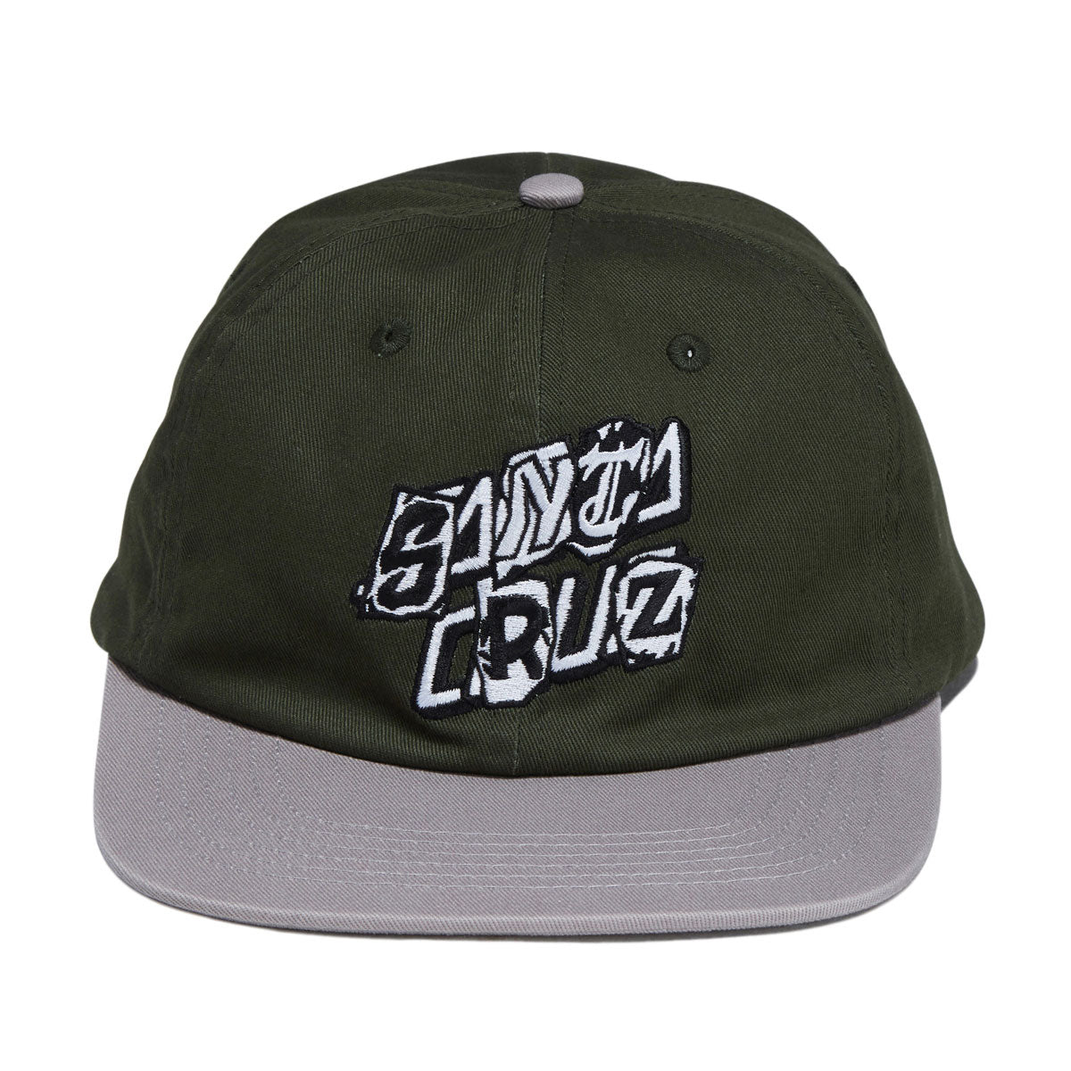 Santa Cruz Pay Off Stack Strip Snapback Hat - Forest/Grey image 5
