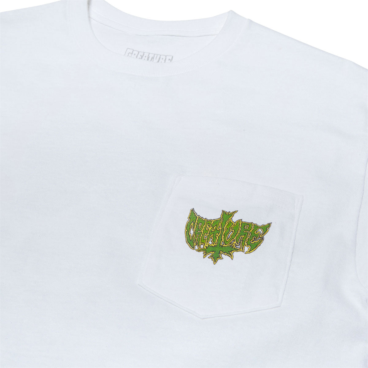 Creature Gravette Hippie Skull 20th Pocket T-Shirt - White image 3
