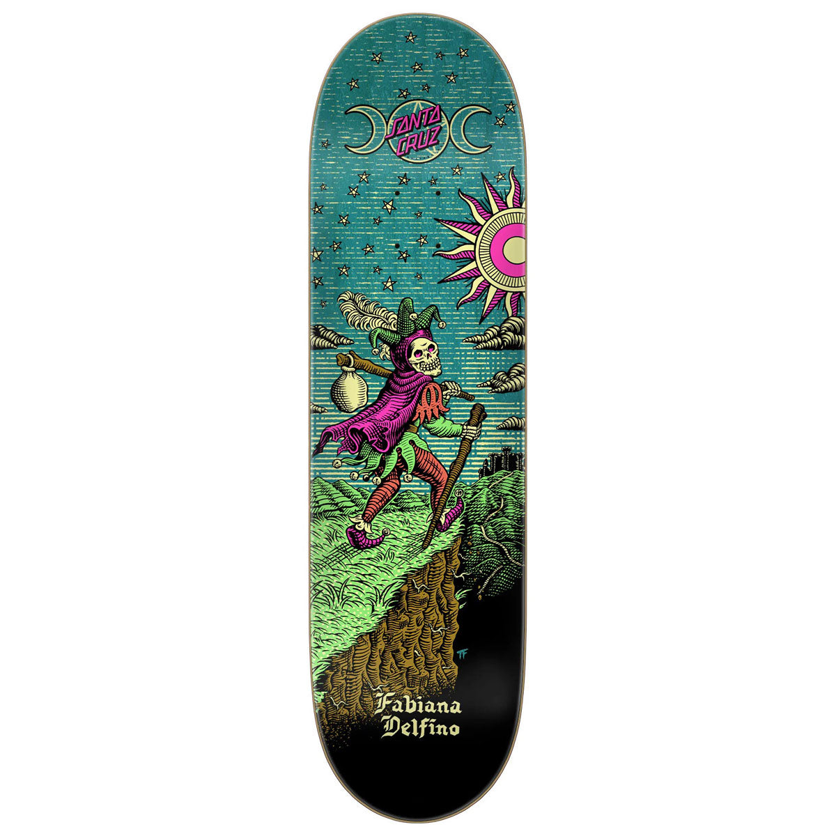Santa Cruz Delfino Tarot Remix FeelBase Skateboard Deck - 8.25