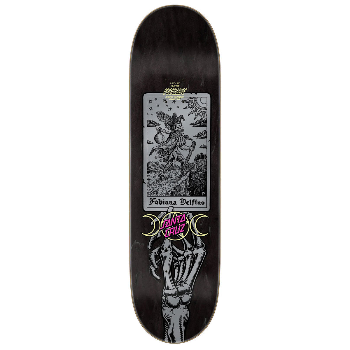 Santa Cruz Delfino Tarot Remix FeelBase Skateboard Deck - 8.25