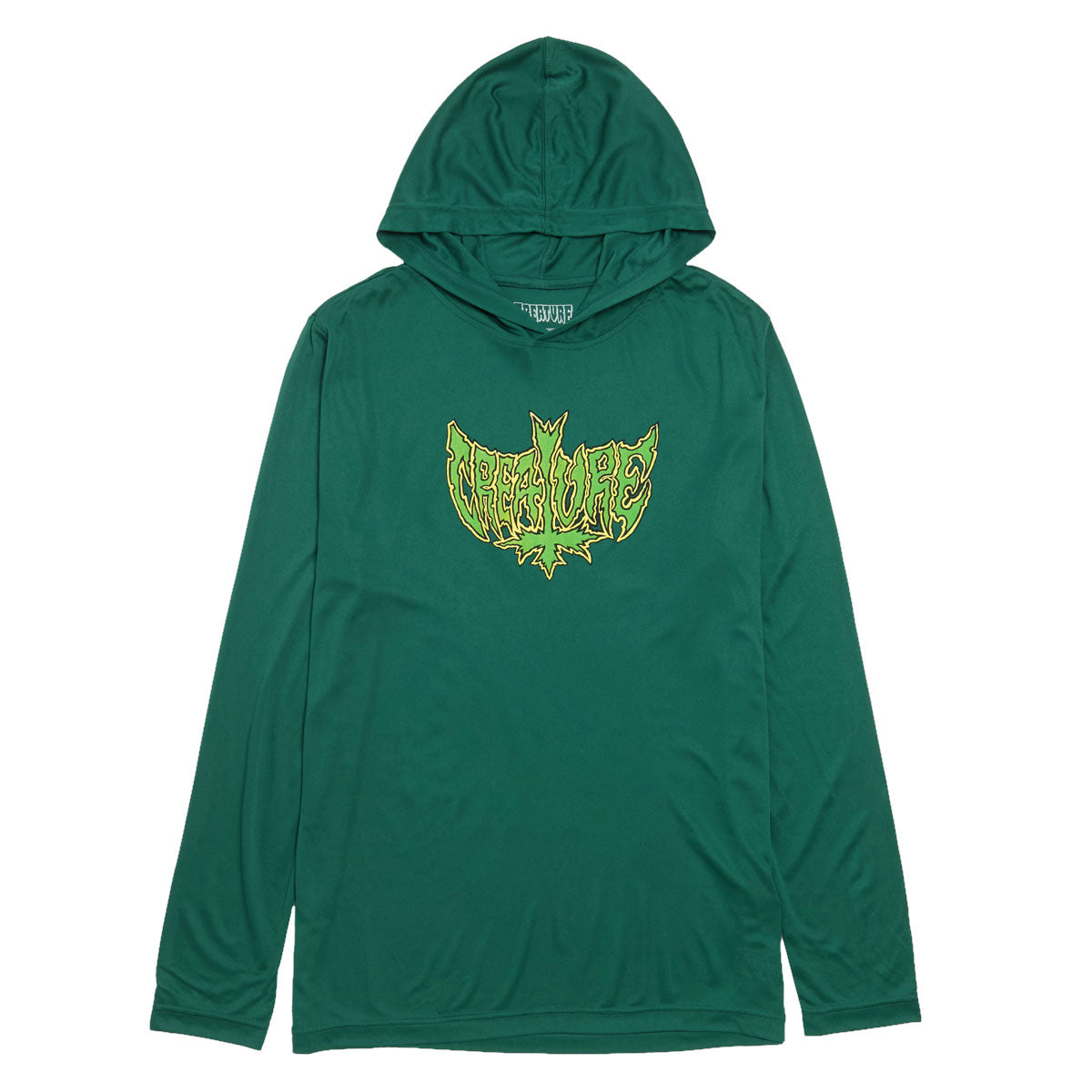 Creature Gravette Hippie Skull 20th Long Sleeve Hooded T-Shirt - Sport Forest image 2