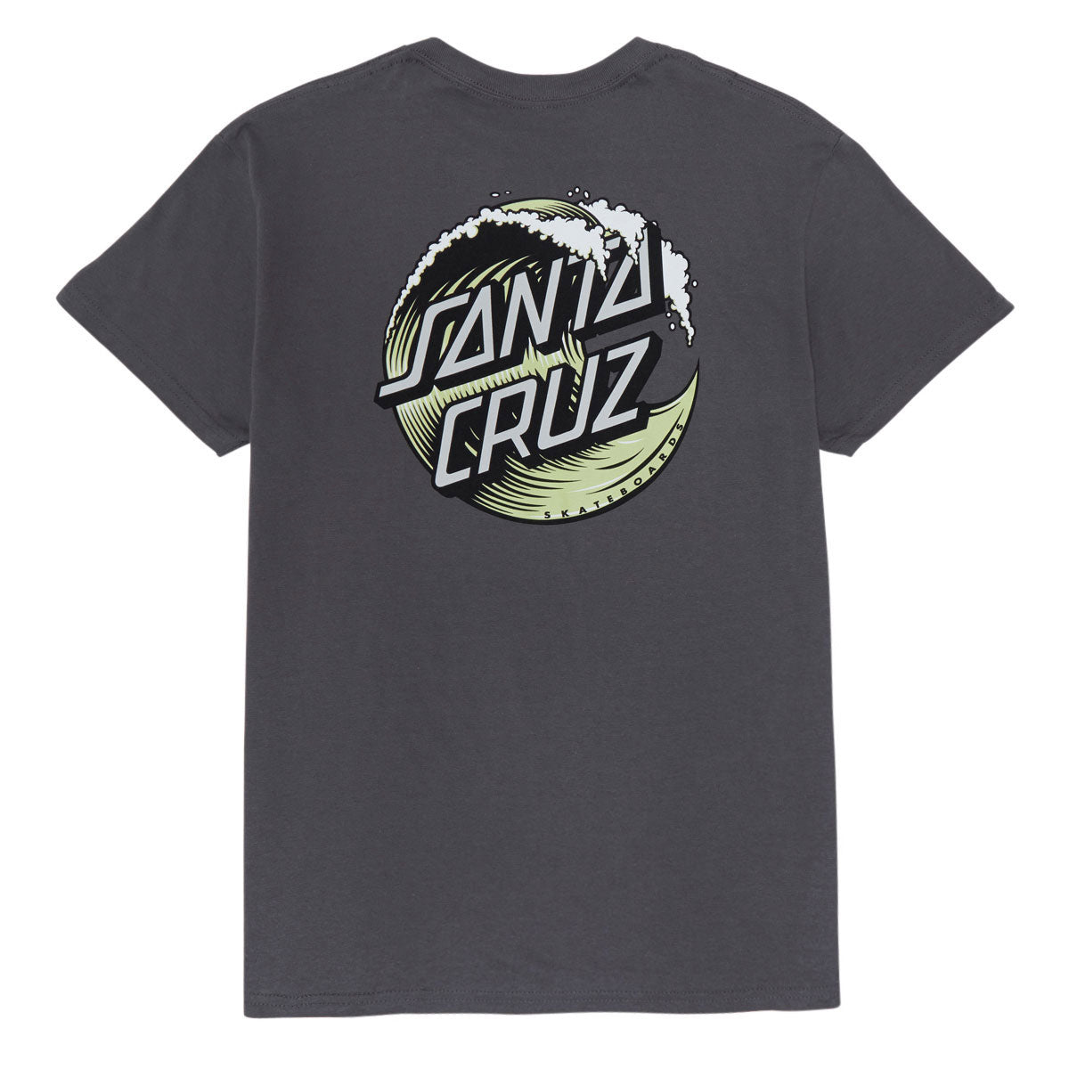 Santa Cruz Wave Dot T-Shirt - Charcoal/Pistachio image 1