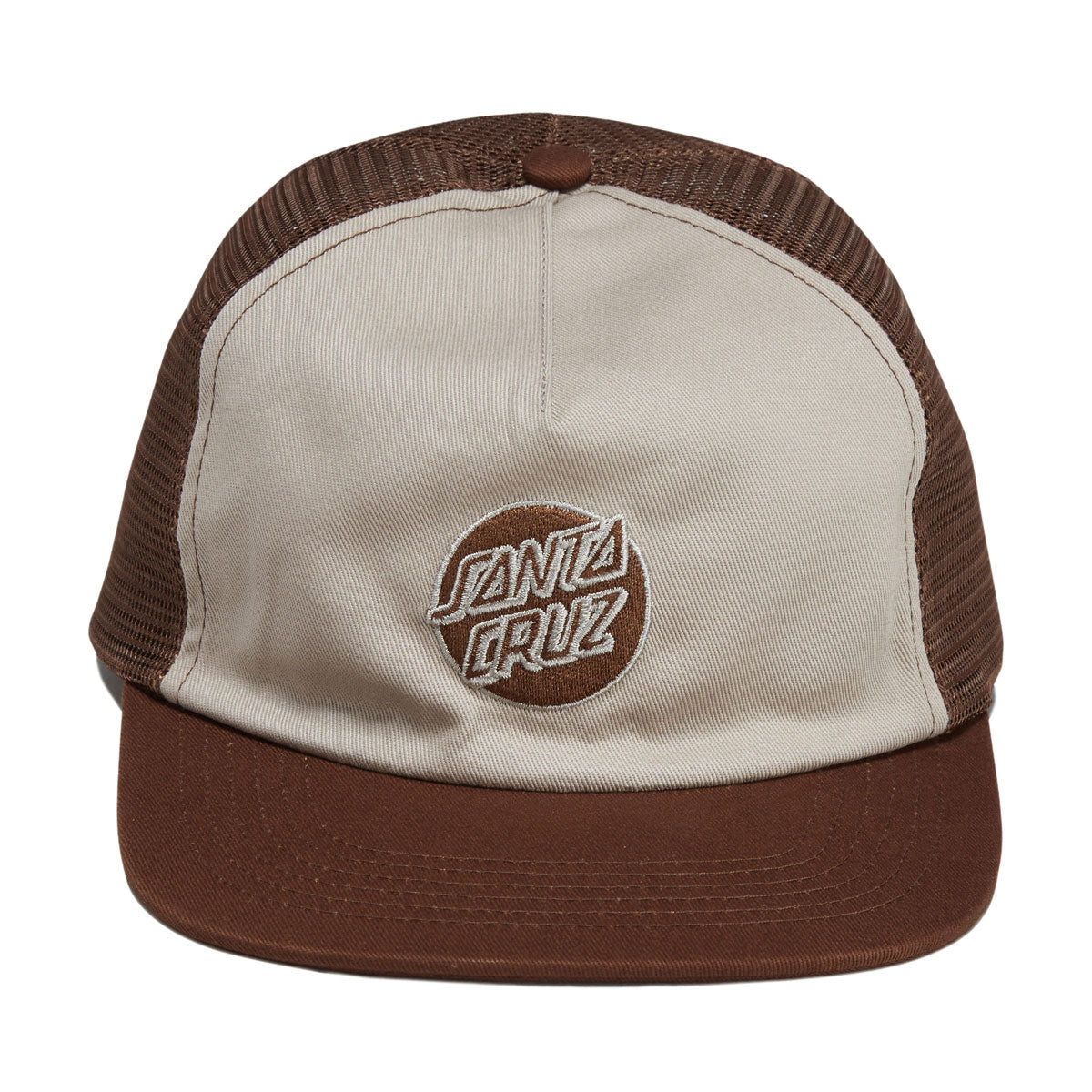 Santa Cruz Cruz Embroidered Snapback Hat - Tan/Brown image 3