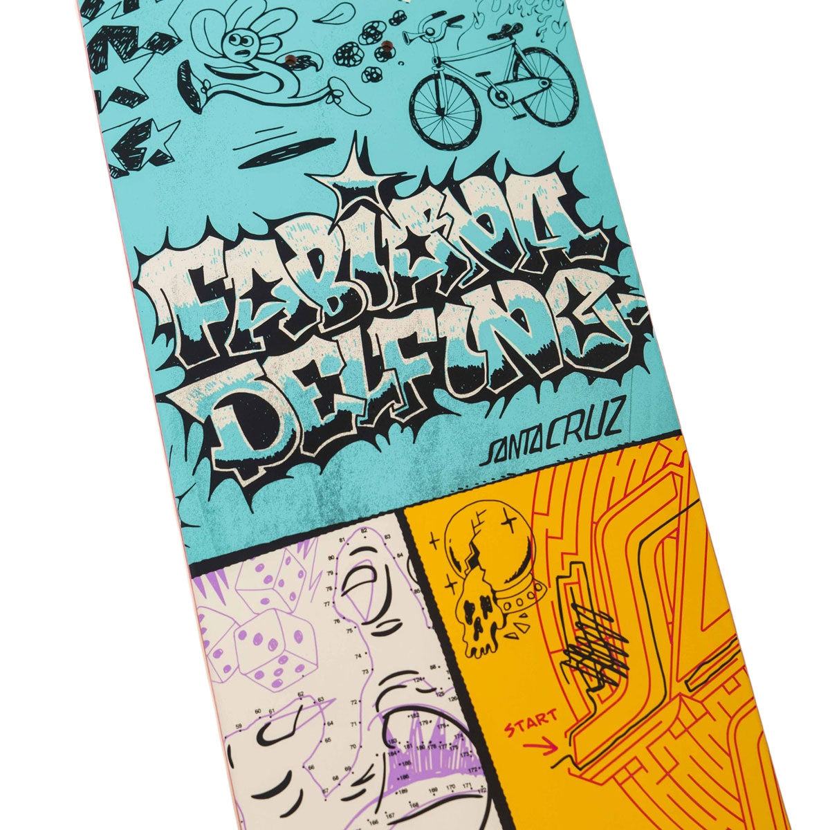 Santa Cruz Delfino Scribble FeelBase Pro Skateboard Complete - 8.25