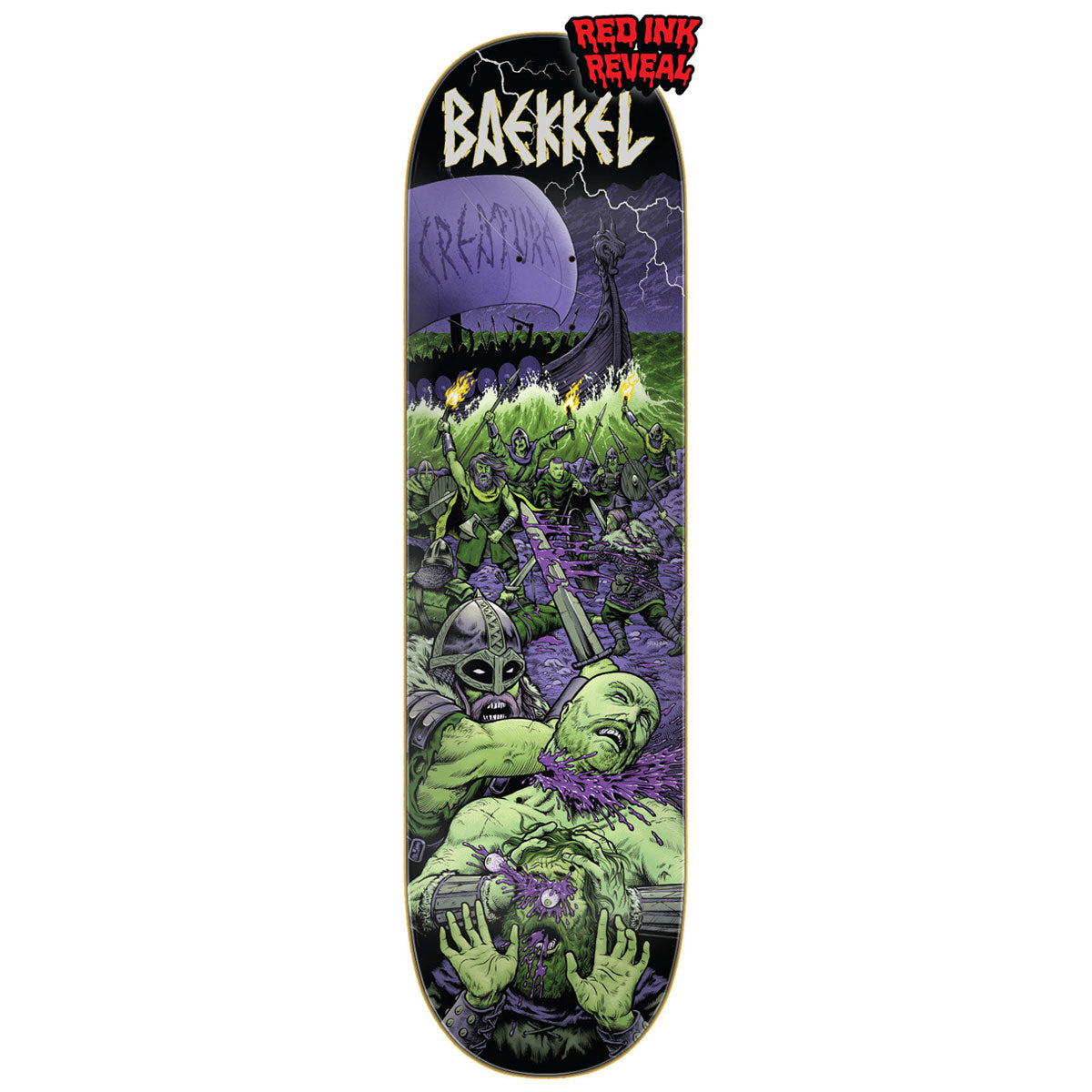 Creature Baekkel Warriors VX Skateboard Deck - 8.60