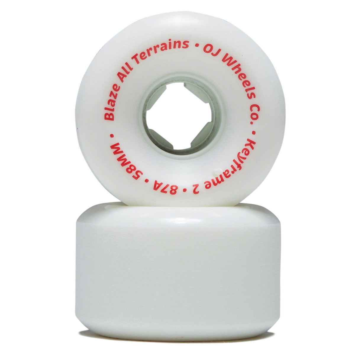 OJ Keyframe 2 87a Skateboard Wheels - White - 58mm image 2