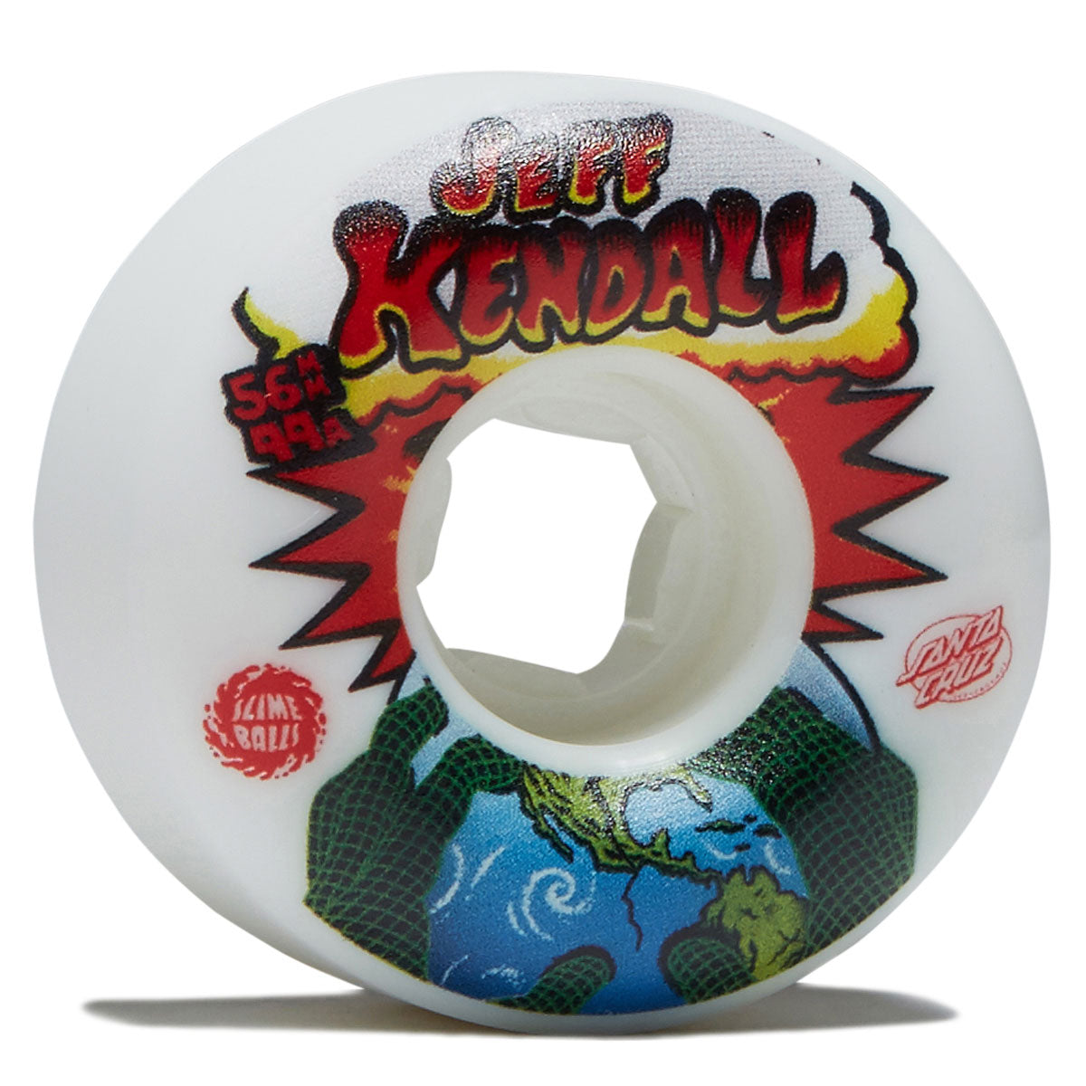 Slime Balls Kendall End Of The World Reissue Chubbies 99a Skateboard Wheels - White - 56mm image 1