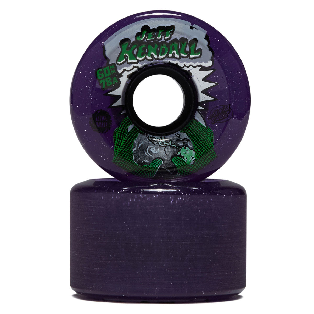 Slime Balls Kendall End Of The World Reissue OG Slime 78a Skateboard Wheels - Purple - 60mm image 2