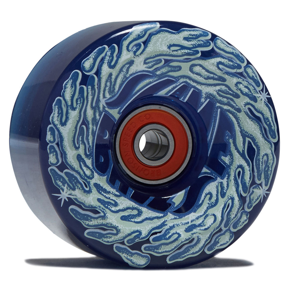 Slime Balls SB Ice Light Ups OG Slime 78a Skateboard Wheels - Blue - 66mm image 1