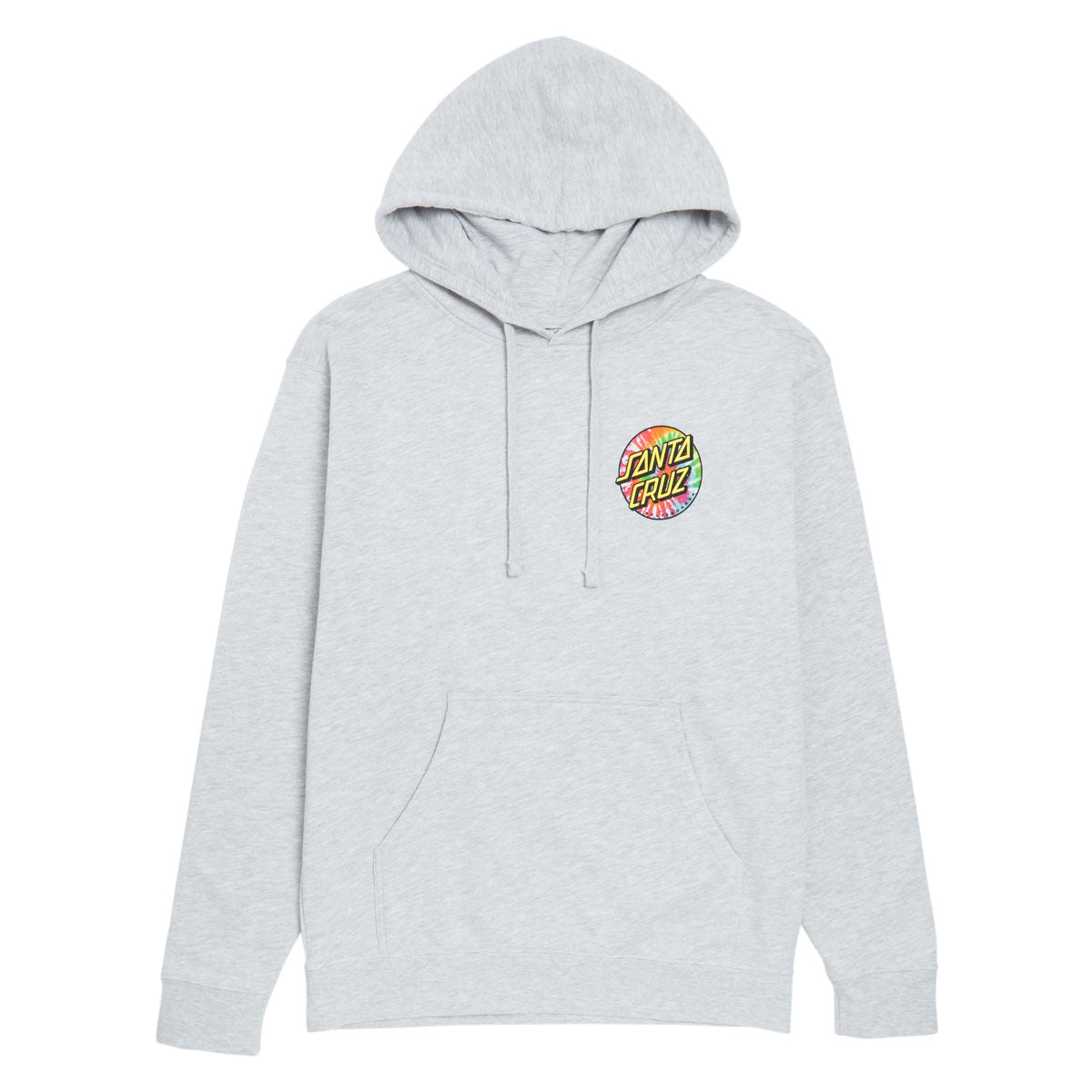 Santa Cruz Tie Dye Dot Chest Hoodie - Grey Heather image 1