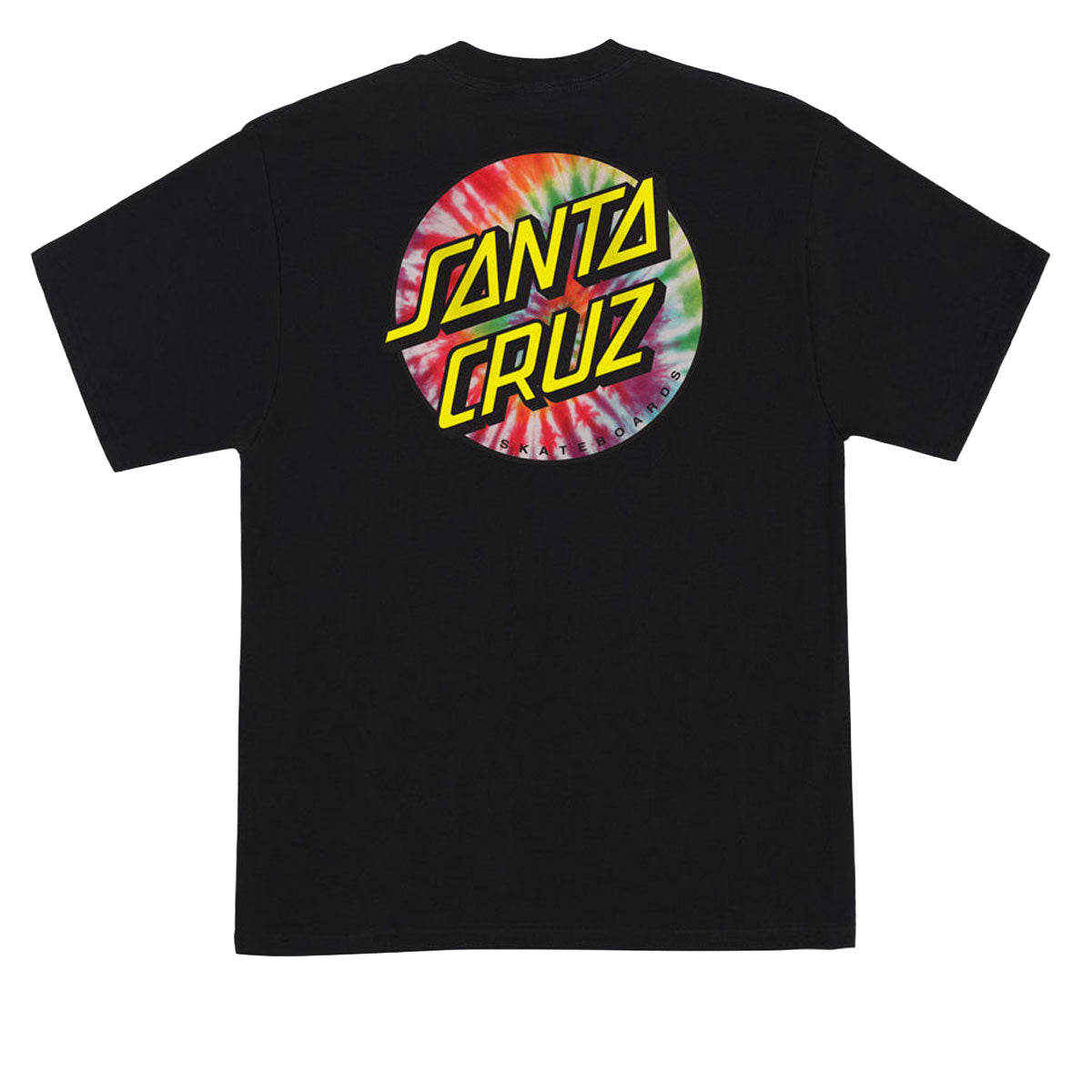 Santa Cruz Tie Dye Dot Chest T-Shirt - Black image 1