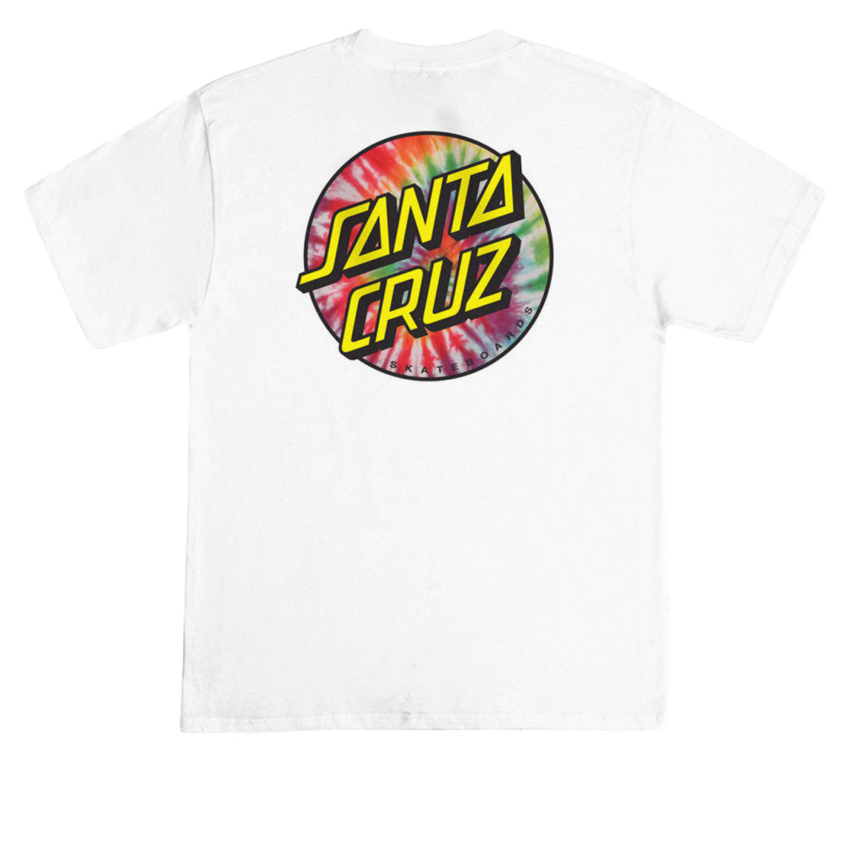 Santa Cruz Tie Dye Dot Chest T-Shirt - White image 1