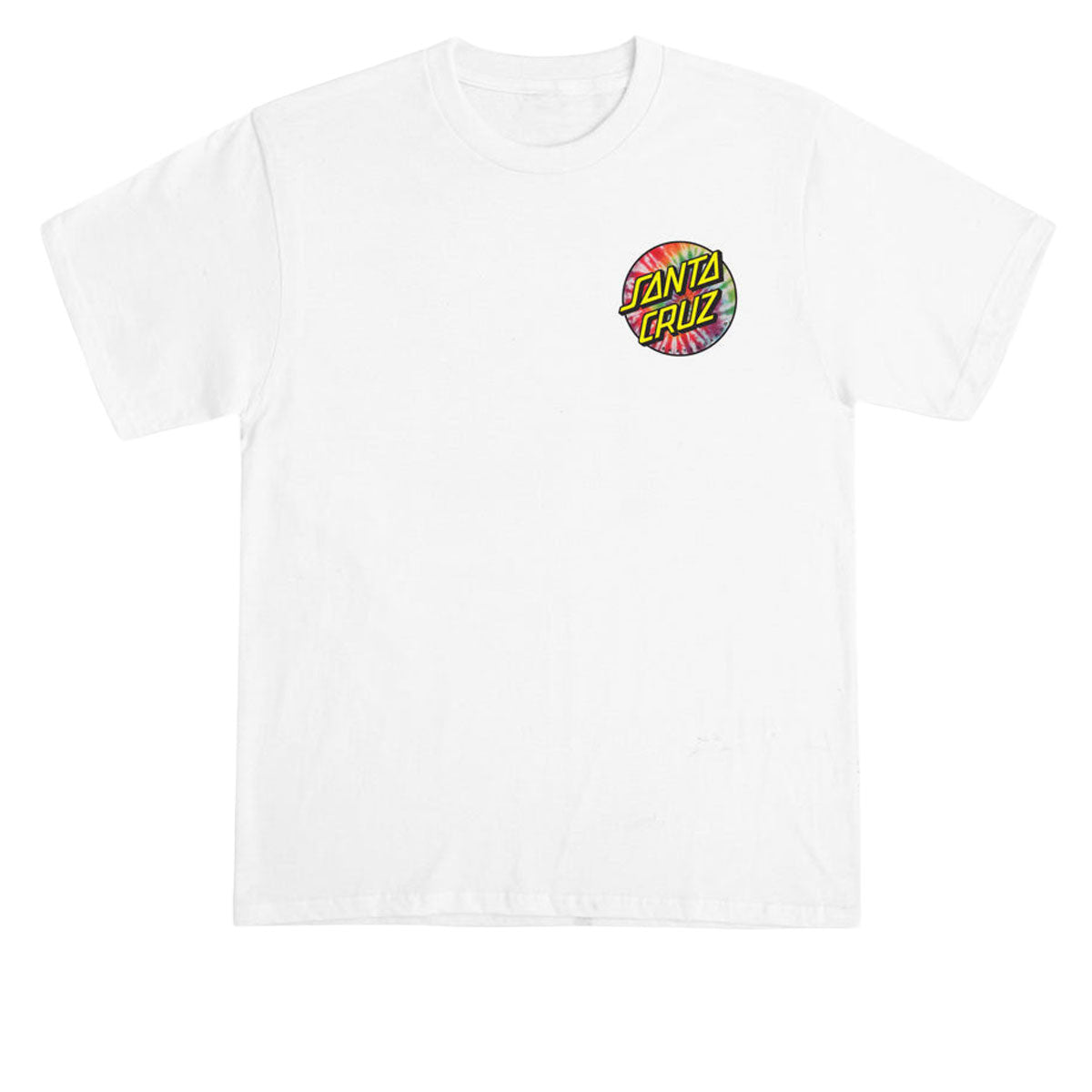 Santa Cruz Tie Dye Dot Chest T-Shirt - White image 2