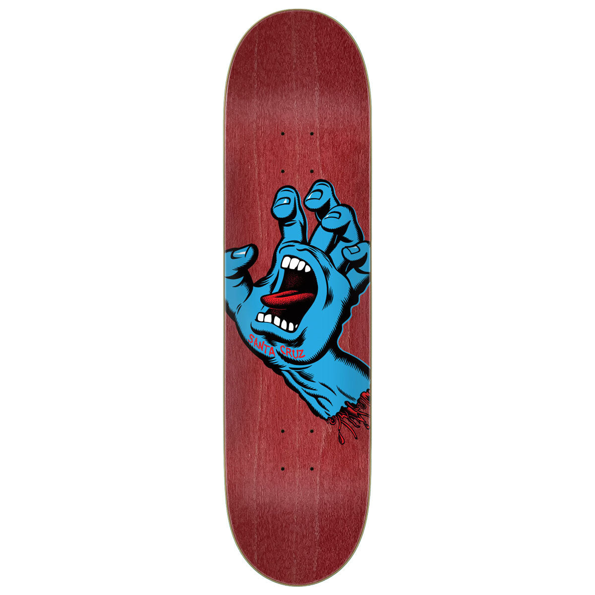 Santa Cruz Screaming Hand Skateboard Deck - 8.00