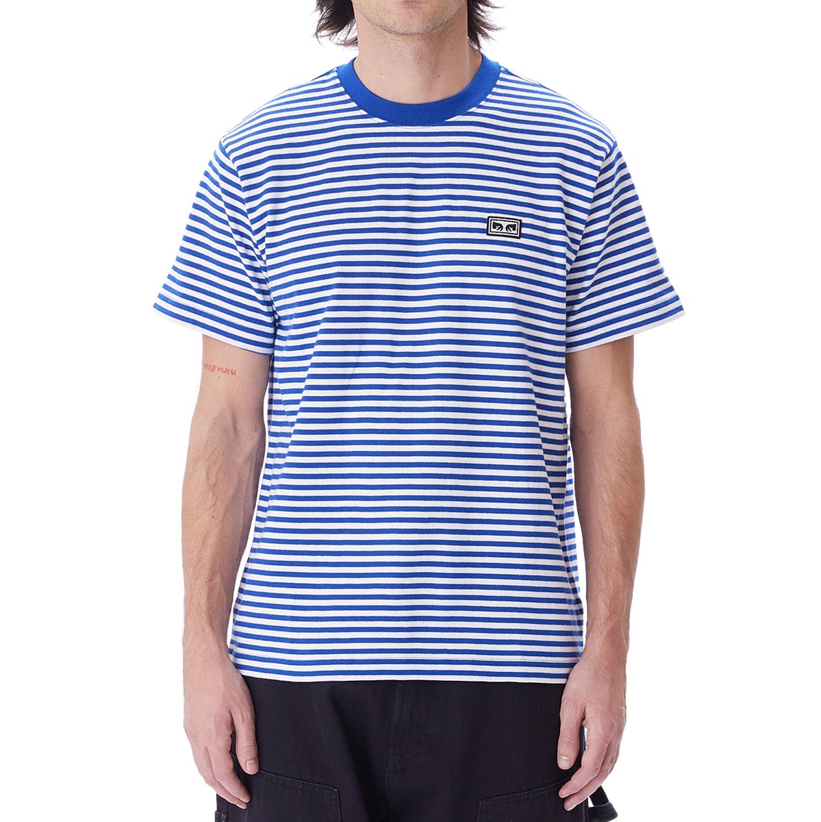 Obey Established Works Eyes Stripe Shirt - Surf Blue Multi image 1