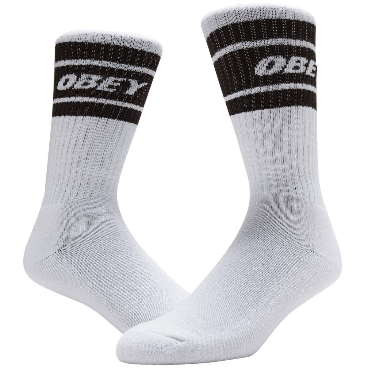 Obey Cooper II Socks - White/Java Brown image 2