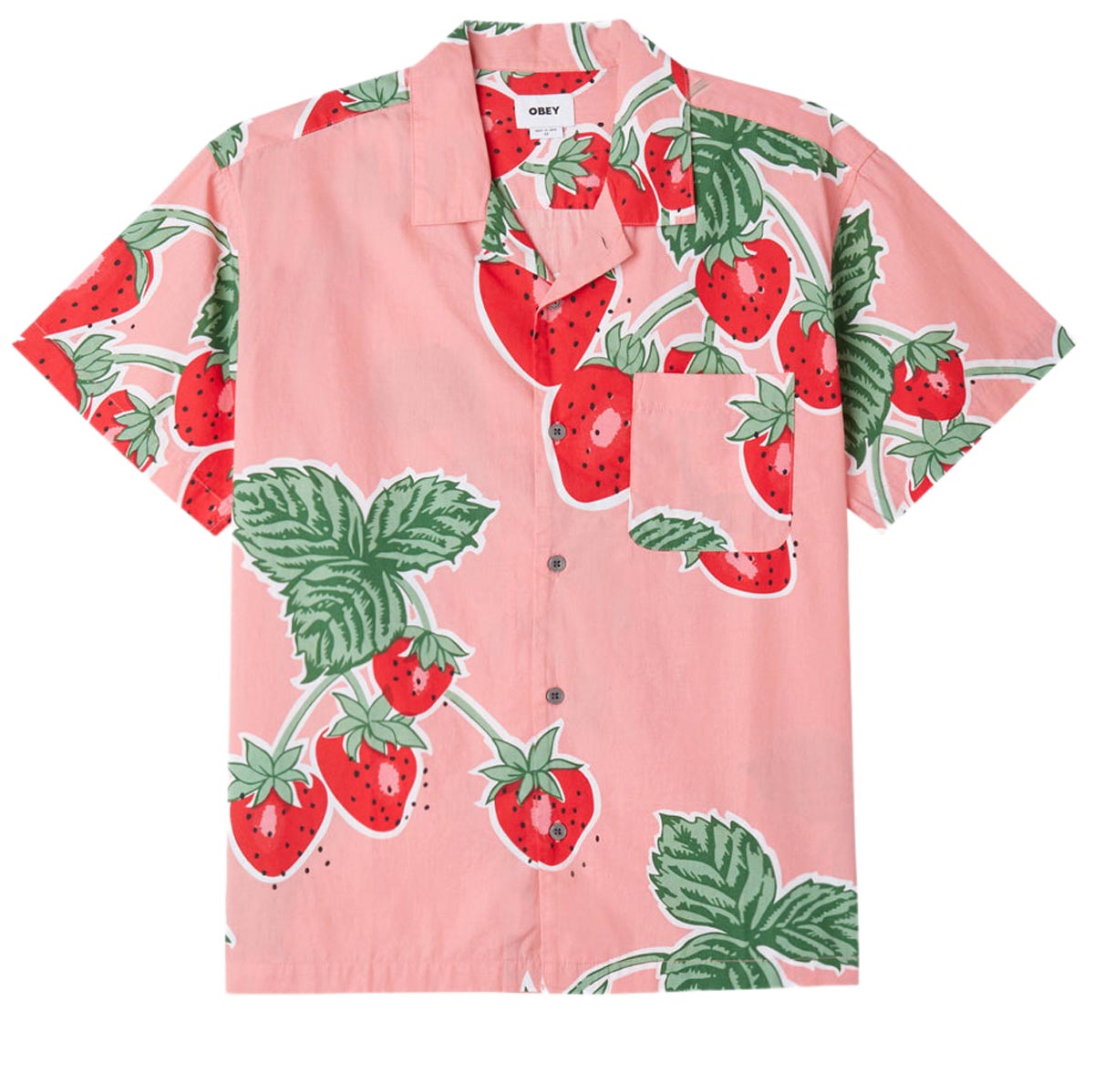 Obey Jumbo Berries Woven Shirt - Flamingo Pink Multi image 1