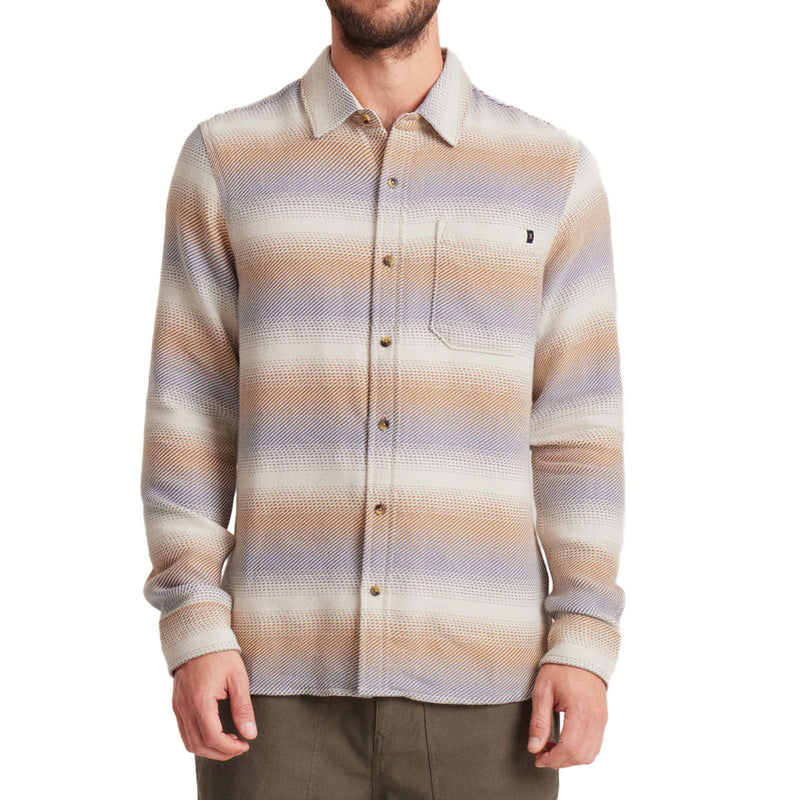 Roark Crossroads Flannel Shirt - Stripe Bone