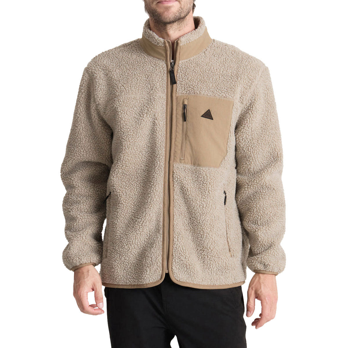 Roark Campover Fleece Zip Sweatshirt - Khaki image 1