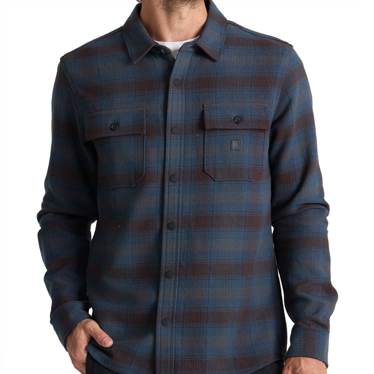 Roark Nordsman Cotton Long Sleeve Shirt - Dark Burgundy image 3