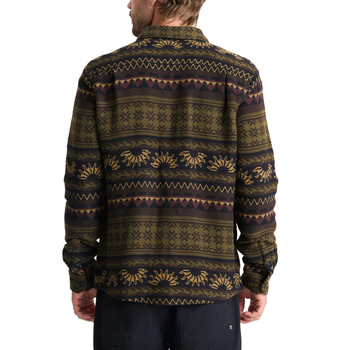 Roark Nordsman Jacquard Long Sleeve Shirt - Dark Military image 2