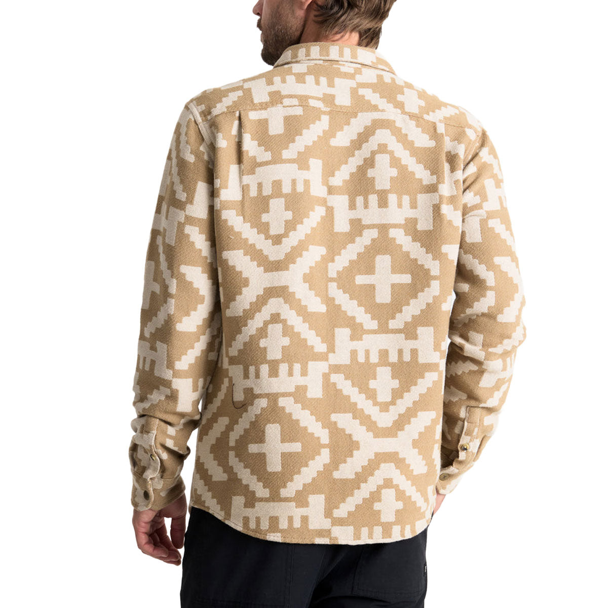 Roark Nordsman Jacquard Long Sleeve Shirt - Light Khaki image 2