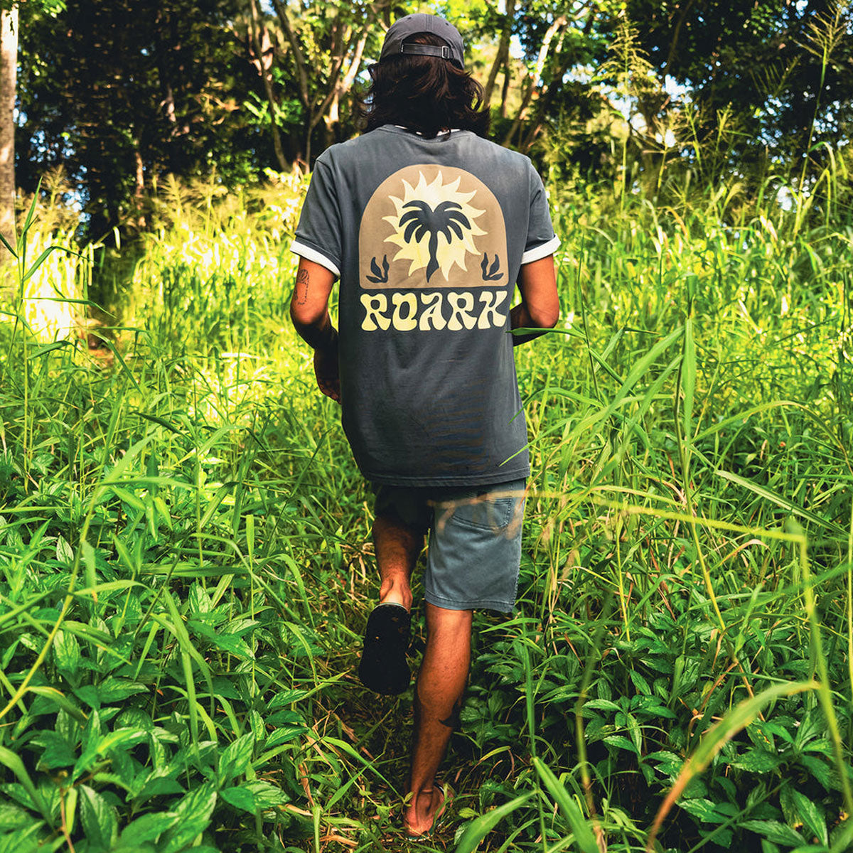 Roark Palm T-Shirt - Charcoal image 5