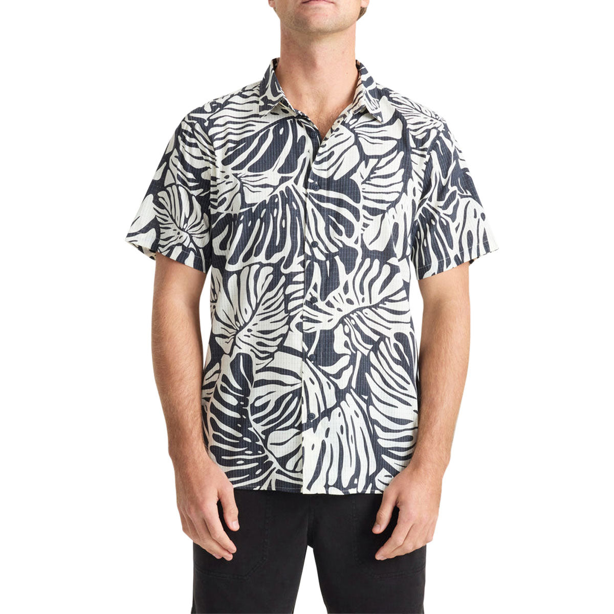 Roark Bless Up Shirt - Black Monstera image 1