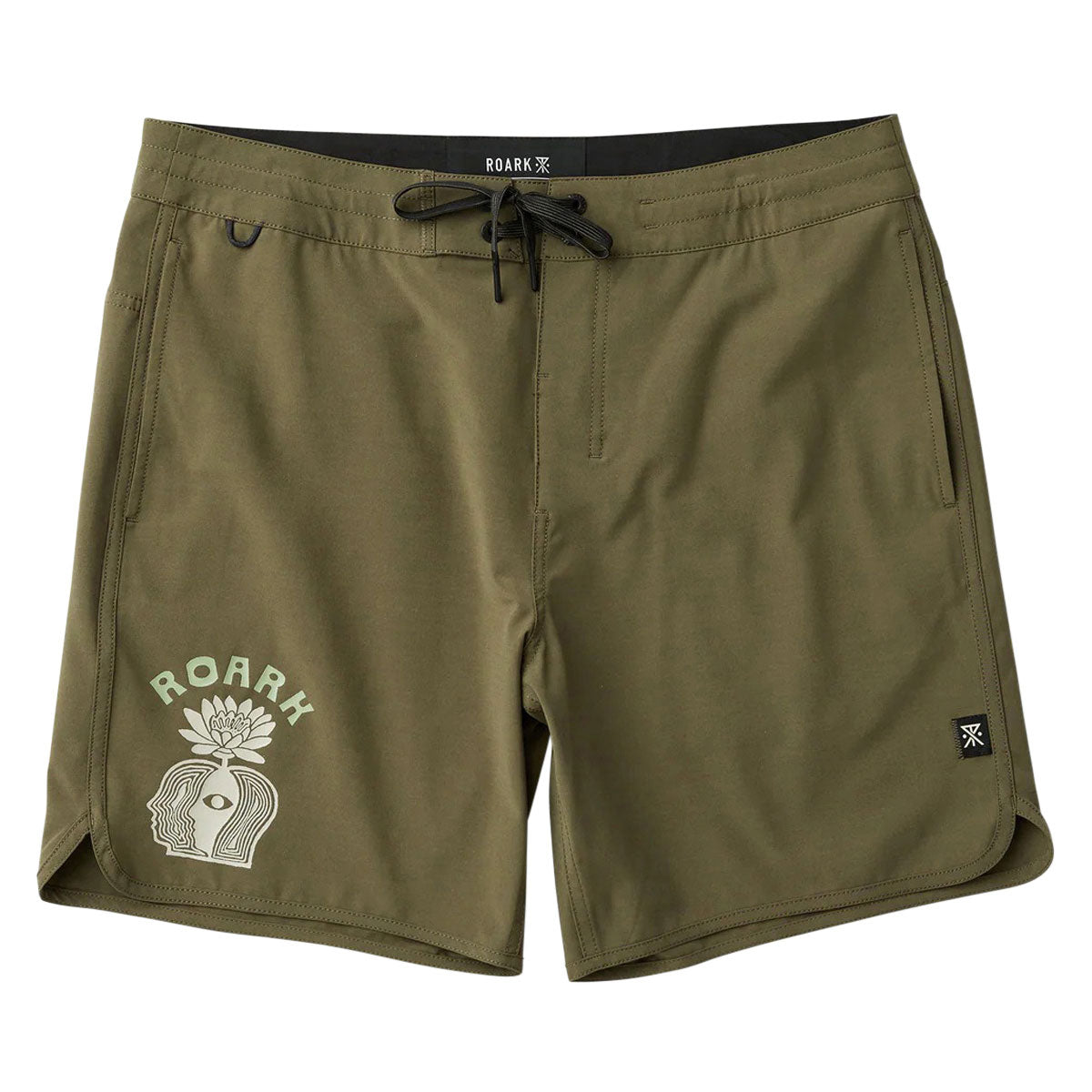 Roark Chiller Scallop Boardshorts - Military image 1